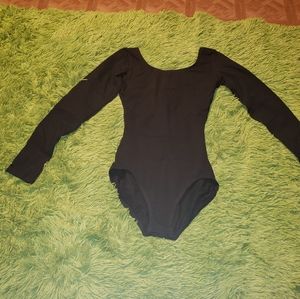 Size small black long sleeve dance leotard bodysuit new with tags